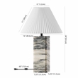 Safavieh Mackenzie Square Marble and Iron Table Lamp in Cream / White