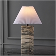 Safavieh Mackenzie Square Marble and Iron Table Lamp in Cream / White