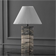 Safavieh Mackenzie Square Marble and Iron Table Lamp in Cream / White