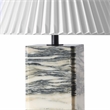 Safavieh Mackenzie Square Marble and Iron Table Lamp in Cream / White