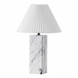 Safavieh Mackenzie Square Marble and Iron Table Lamp in White / Black