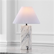 Safavieh Mackenzie Square Marble and Iron Table Lamp in White / Black