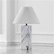 Safavieh Mackenzie Square Marble and Iron Table Lamp in White / Black