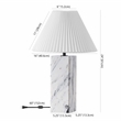 Safavieh Mackenzie Square Marble and Iron Table Lamp in White / Black