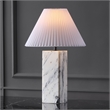 Safavieh Mackenzie Square Marble and Iron Table Lamp in White / Black