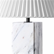 Safavieh Mackenzie Square Marble and Iron Table Lamp in White / Black