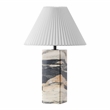 Safavieh Mackenzie Square Marble and Iron Table Lamp in Light Brown / Black