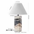 Safavieh Mackenzie Square Marble and Iron Table Lamp in Light Brown / Black