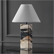 Safavieh Mackenzie Square Marble and Iron Table Lamp in Light Brown / Black