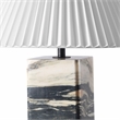 Safavieh Mackenzie Square Marble and Iron Table Lamp in Light Brown / Black