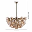 Safavieh Raphaela Glass and Iron Globe Chandelier in Gold / White