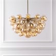 Safavieh Raphaela Glass and Iron Globe Chandelier in Gold / White