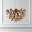 Safavieh Raphaela Glass and Iron Globe Chandelier in Gold / White