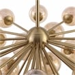 Safavieh Raphaela Glass and Iron Globe Chandelier in Gold / White