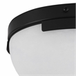 Safavieh Eddie Alabaster Iron Flush Mount in Black / Off White