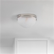 Safavieh Eddie Alabaster Iron Flush Mount in Silver / Off White