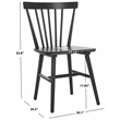Safavieh Winona Wood and Steel Spindle Back Dining Chair in Matte Black