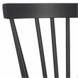 Safavieh Winona Wood and Steel Spindle Back Dining Chair in Matte Black