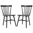 Safavieh Winona Wood and Steel Spindle Back Dining Chair in Matte Black