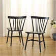 Safavieh Winona Wood and Steel Spindle Back Dining Chair in Matte Black