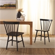 Safavieh Winona Wood and Steel Spindle Back Dining Chair in Matte Black