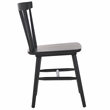 Safavieh Winona Wood and Steel Spindle Back Dining Chair in Matte Black