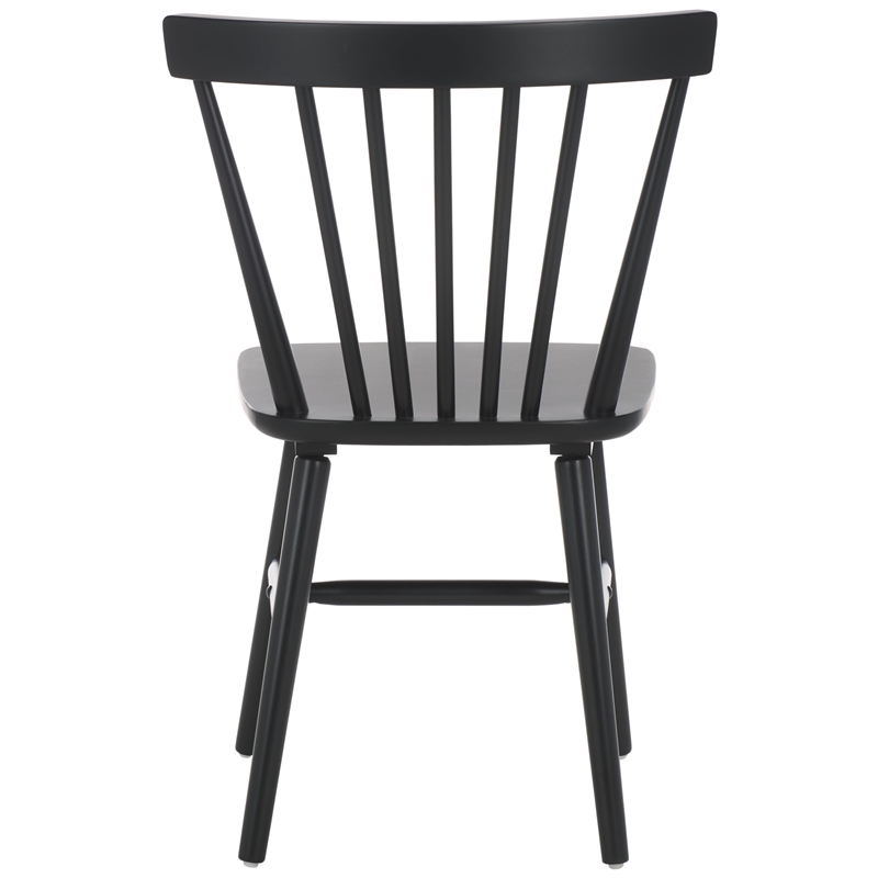 Safavieh Winona Wood and Steel Spindle Back Dining Chair in Matte Black