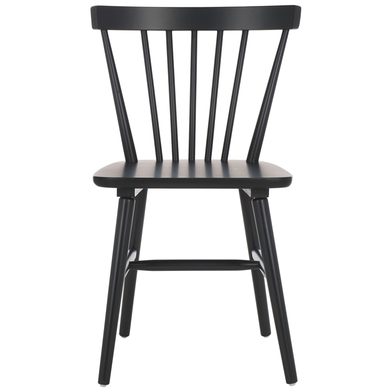 Safavieh Winona Wood and Steel Spindle Back Dining Chair in Matte Black