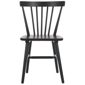 Safavieh Winona Wood and Steel Spindle Back Dining Chair in Matte Black