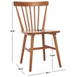 Safavieh Winona Wood and Steel Spindle Back Dining Chair in Brown