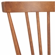 Safavieh Winona Wood and Steel Spindle Back Dining Chair in Brown