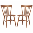 Safavieh Winona Wood and Steel Spindle Back Dining Chair in Brown