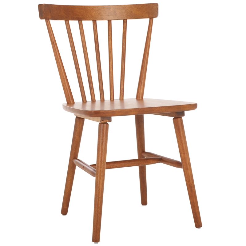 Safavieh Winona Wood and Steel Spindle Back Dining Chair in Brown