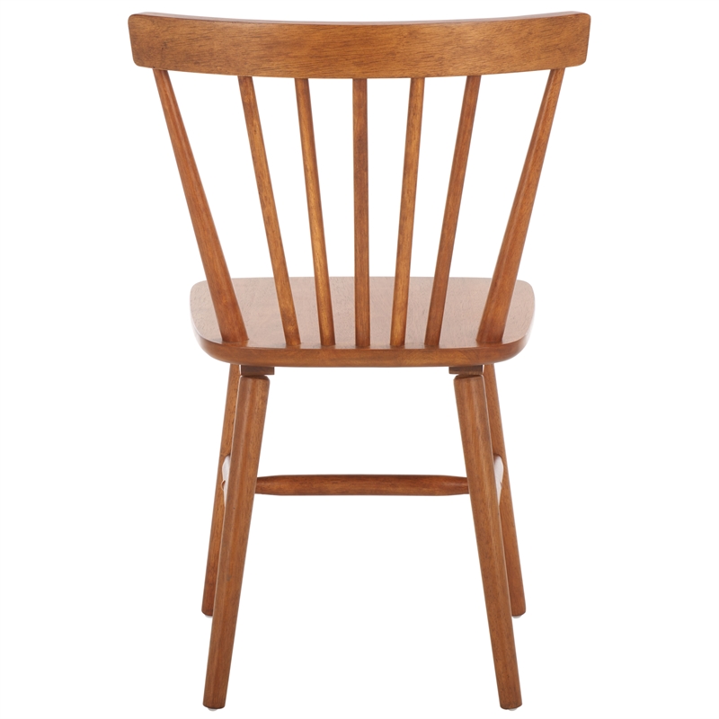 Safavieh Winona Wood and Steel Spindle Back Dining Chair in Brown