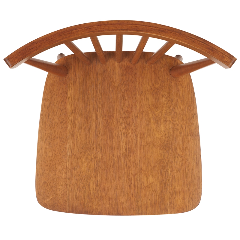 Safavieh Winona Wood and Steel Spindle Back Dining Chair in Brown