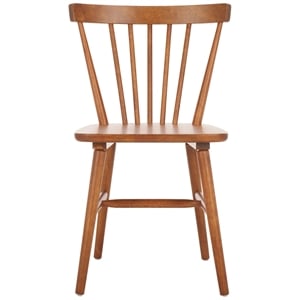 Safavieh Winona Wood and Steel Spindle Back Dining Chair in Brown