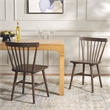 Safavieh Winona Wood and Steel Spindle Back Dining Chair in Dark Walnut