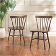 Safavieh Winona Wood and Steel Spindle Back Dining Chair in Dark Walnut