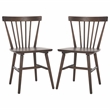 Safavieh Winona Wood and Steel Spindle Back Dining Chair in Dark Walnut