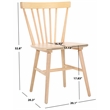Safavieh Winona Wood and Steel Spindle Back Dining Chair in White