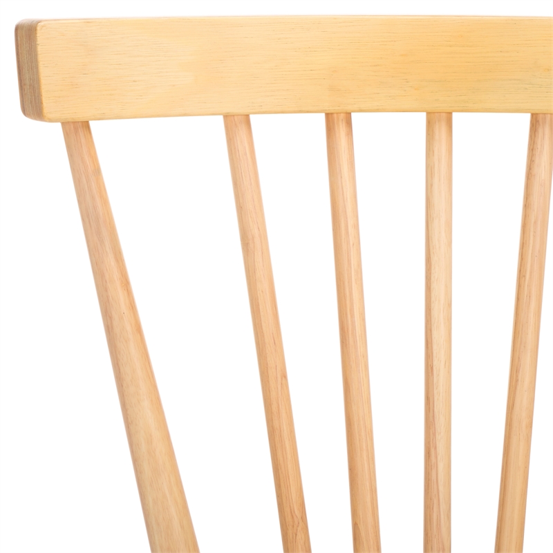 Safavieh Winona Wood and Steel Spindle Back Dining Chair in White