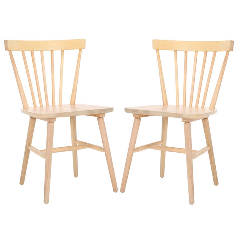 Safavieh Winona Wood and Steel Spindle Back Dining Chair in White