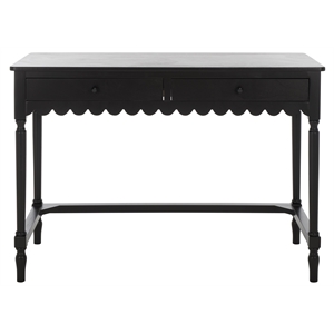 Safavieh Haven Wood 2 Drw Desk in Matte Black