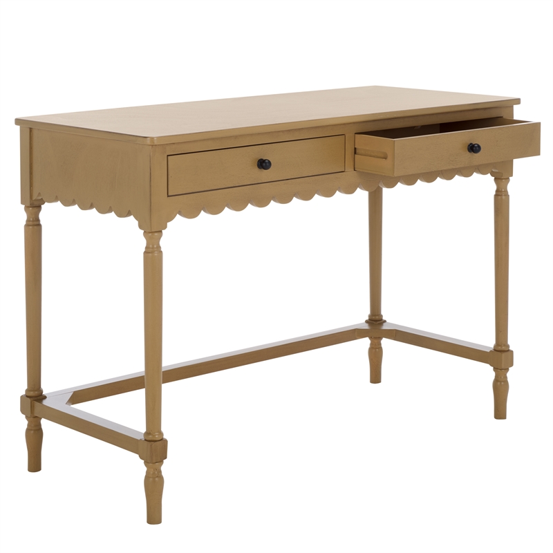 Safavieh Haven Wood 2 Drw Desk in Brown