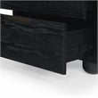 Safavieh Beethoven Solid Wood 2 Drawer Nightstand in Black