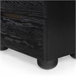 Safavieh Beethoven Solid Wood 2 Drawer Nightstand in Black