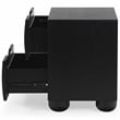 Safavieh Beethoven Solid Wood 2 Drawer Nightstand in Black