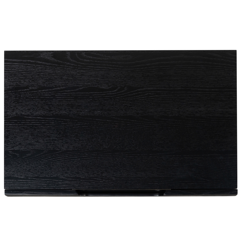 Safavieh Beethoven Solid Wood 2 Drawer Nightstand in Black