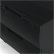 Safavieh Beethoven Solid Wood 2 Drawer Nightstand in Black