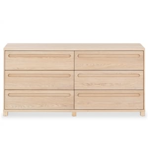 safavieh tobiette 6 drawer solid wood dresser in oak